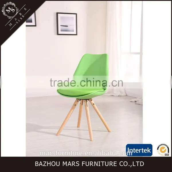Cheap Plastic Furniture Design Wooden Leg Dinning Room Chair