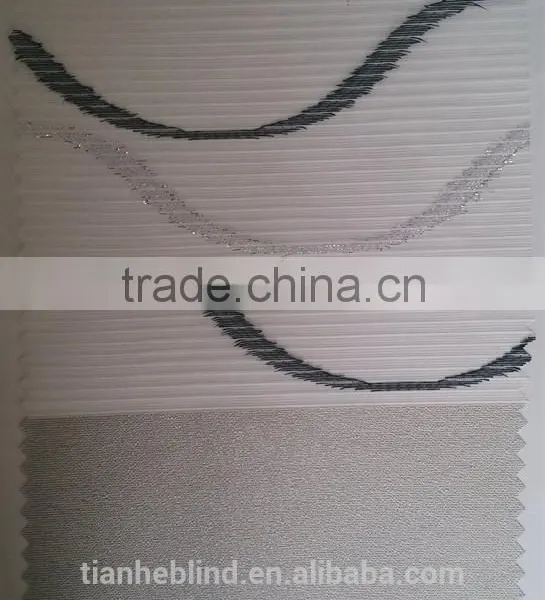 Jacquard Office Window Curtains Valance, Riband Translucent Zebra Blinds photo-2