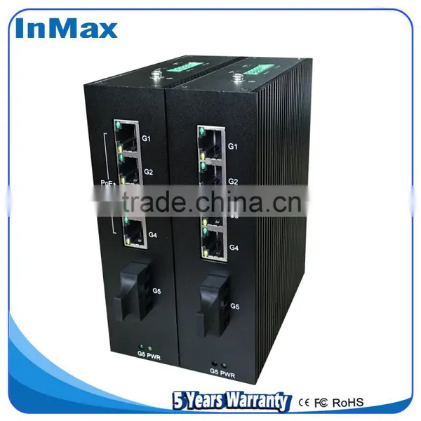 Good Price of 5 Port Full Gigabit Industrial Switch 1x1000BaseX FX Port and 4x10/100/1000BaseTx Ports Ethernet Switch I505B photo-4