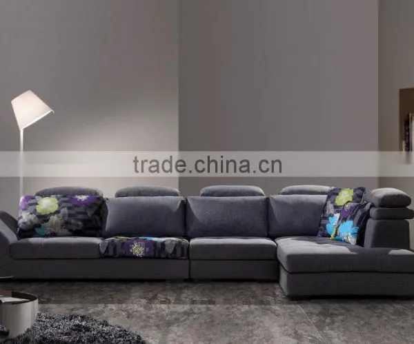 Home Furniture Fabric Sofa /Modern House L Shape or U Shape Sofa Cum Bed Designs