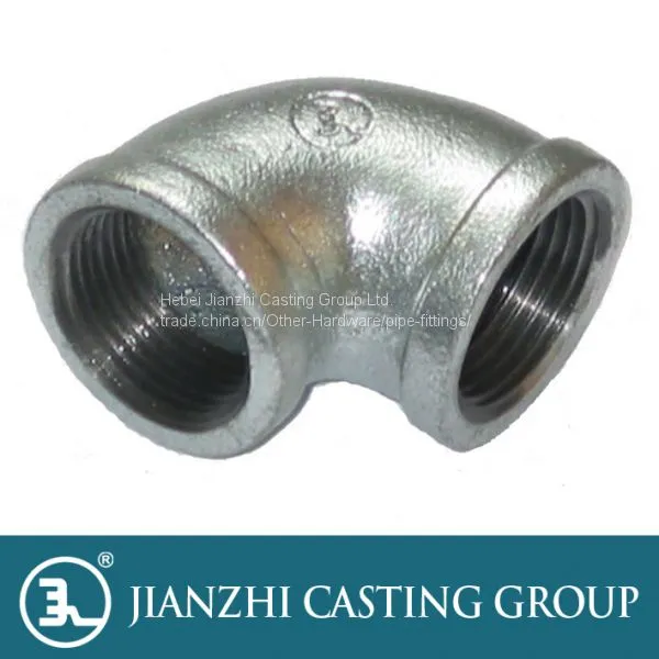 Galvanized Malleable Iron Pipe Fitting 90° Elbows