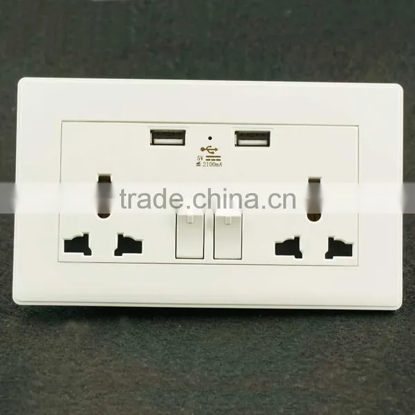Electric Usb Sockets and Switches With Wall Switch Socket