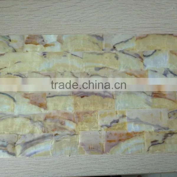 Laminated Yellow Lip Mop Shell Veneer With Skin photo-3