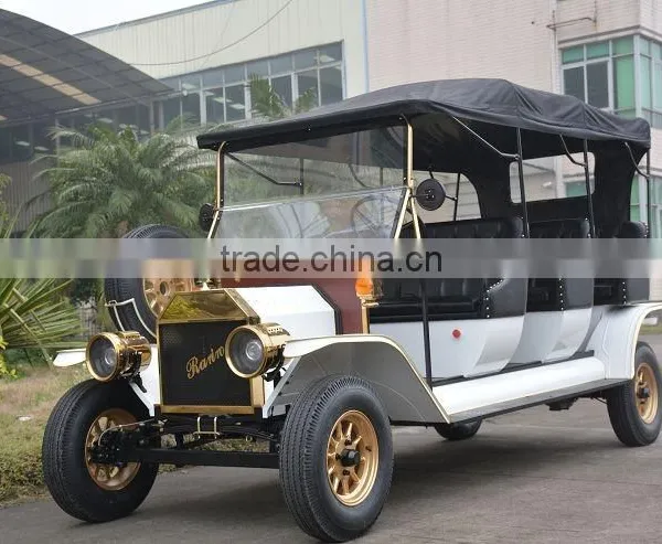 Luxury Hot Sale 8 Seater 48V Antique Golf Car Retro Electric Vehicle