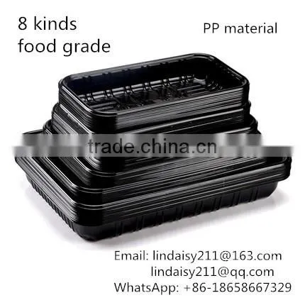 PP Material Square Plastic Trays Disposable for Fresh Food Packaging photo-3