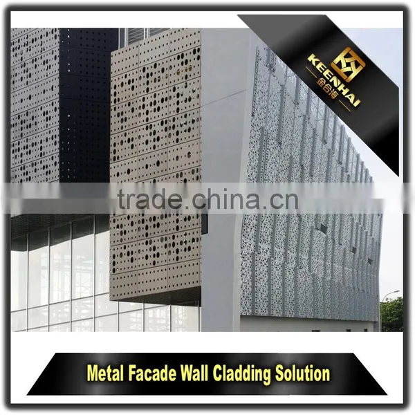 Decorative Hollow Powder Coated Exterior Modern Building Aluminium Facade photo-3