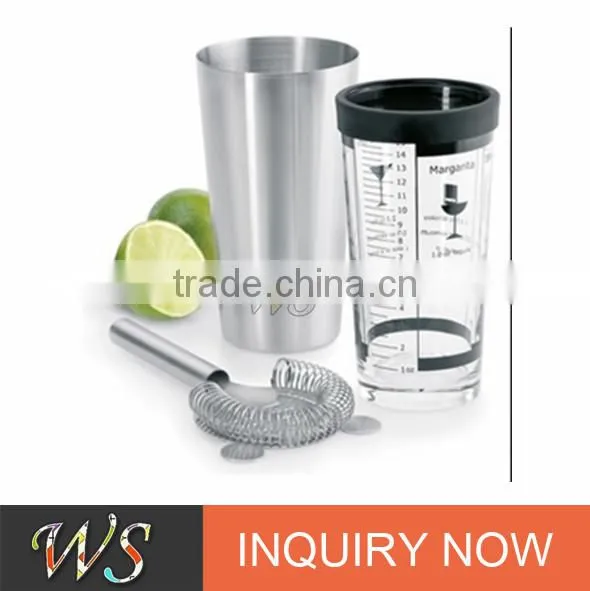 Stainless Steel And Glass Boston Cocktail Shaker photo-3