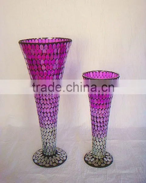 China Manufacturer Luxury Long Stem Glass Candle Holder photo-2