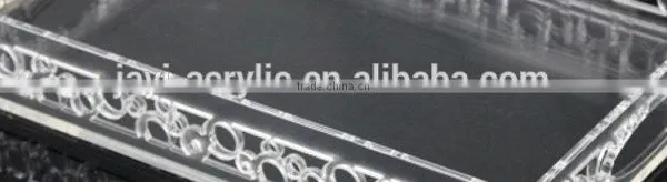 Non-slip Plexiglass Plastic Acrylic Serving Tray photo-6