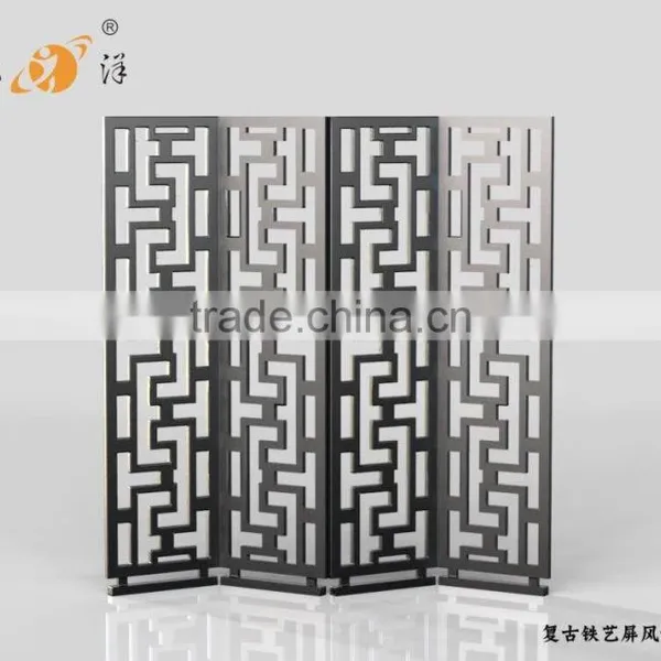 Interior Decoration Cheap Art Screen Classical Design Metal Folding Screen photo-5