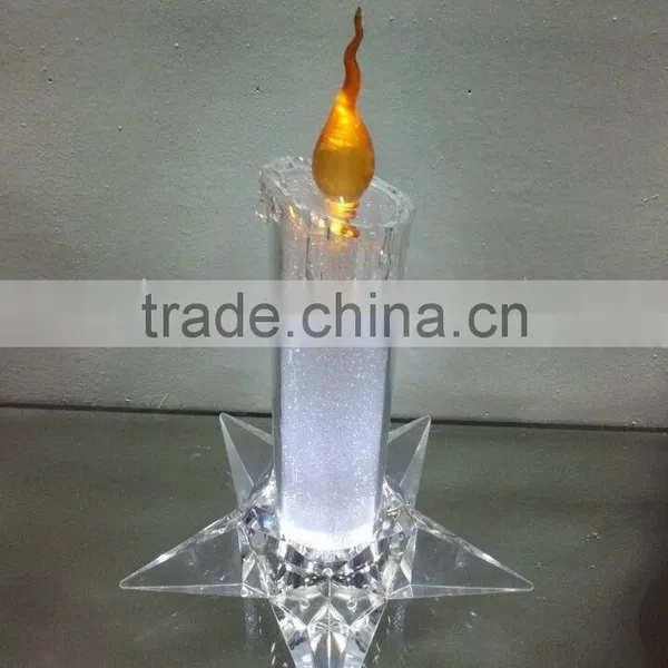 Acrylic Artificial Decoration LED Flameless Party Candle Light photo-5