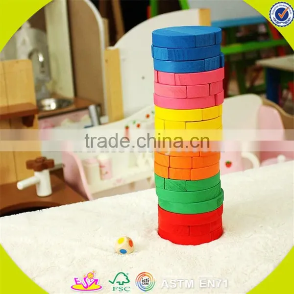 Wholesale Colorful Baby Stacking Blocks Wooden Promotional Bricks Toy Top Fashion Wooden Baby Stacking Blocks Toy W13D119 photo-5