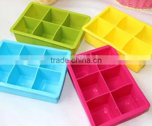 Summber Ice Cube Tools 6 Cavity Silicone Square Ice Cube Tray photo-5
