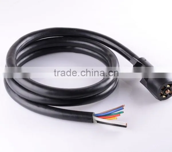 S80406 Trailer RV 12 Foot Car Cord Wire Harness Tow Light Cable 7 Wire Way Molded Connector photo-2