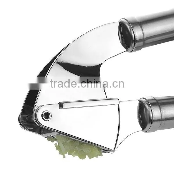 The Finest Quality Stainless Steel Garlic Press Mincer Peeler Brush Crusher Set photo-4