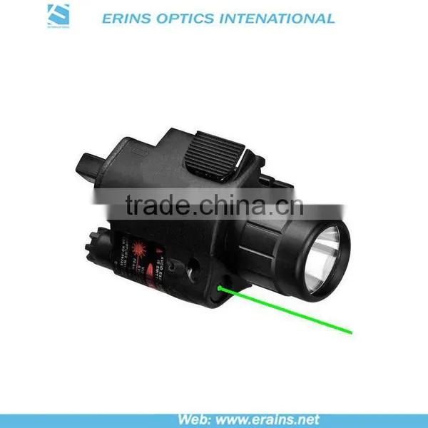 Lightweighted Plastic Housing Green Laser Sight and 200 Lumens CREE Q5 LED Flashlight Combo photo-2