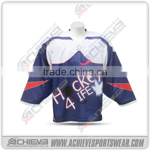 2017 Cheap Wholesale Blank Hockey Jersey Custom International Hockey Shirts photo-2