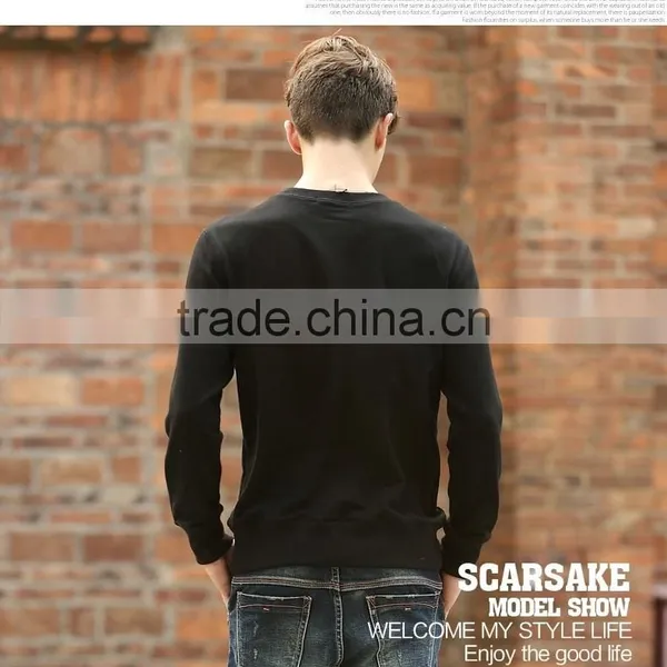 Printed Pattern Custom Cotton Sweatshirt Without Hood photo-6