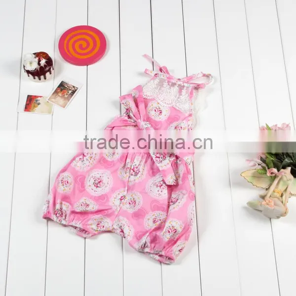 2017 New Fashion Baby Girls Jumpsuit 100% Cotton Summer Jumpsuit for Infant Girls photo-4