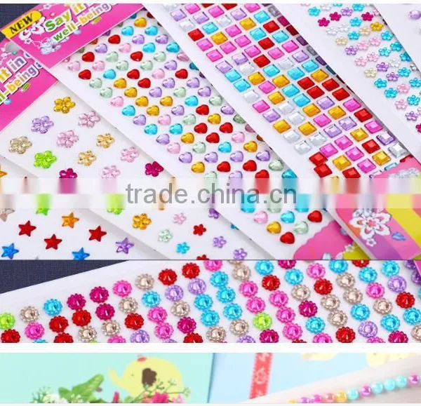 2017 Customized Crystal Diamond Acrylic Sticker Rhinestone Sticker photo-5