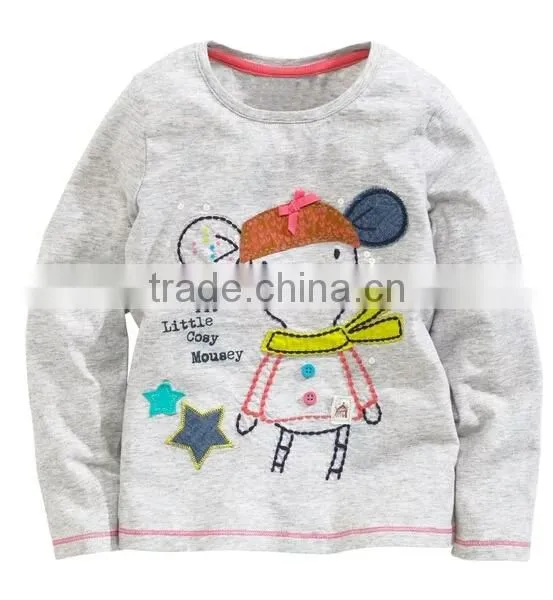 Baby Kids t Shirt Wholesale Girl Kids Compress T-shirt Long Sleeve Child T-shirt With Cute Pattern photo-2