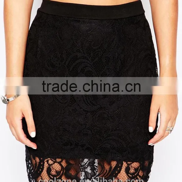 Women Latest Skirt Design Pictures Lace Skirts Lady Skirt photo-4