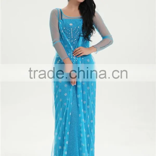 Walson Clothes Apparel Elsa Dress Cosplay Costume in Frozen photo-3