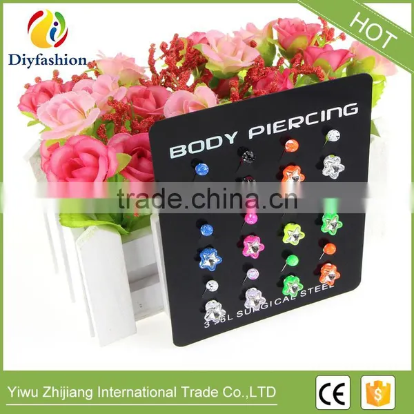 Hot New Style Stainless Steel Fluorescent Star Shape Navel Belly Button photo-6