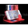 Hybrid Wallet Apple IPhone PU Leather Cases Stand for Iphone 5 , Black / White / Red