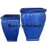 Blue Outdoor Ceramic Planter