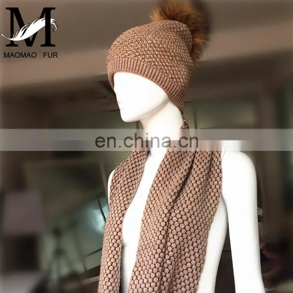 New Design Wool Unisex Plain Knit Hats High Quality Wool Scarf Hat and Scarf Knitting Machine photo-2