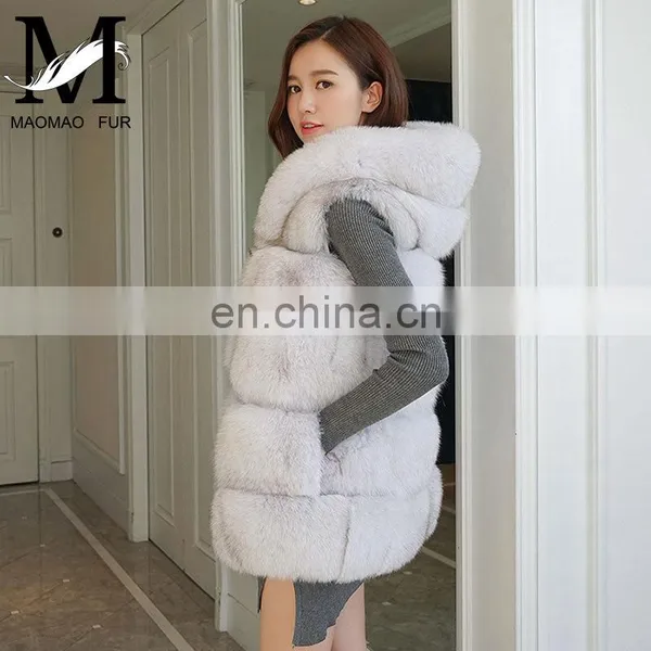 2015 New Design Genuine Fox Fur Short Vest Colorful / Fur Vest Fox photo-3