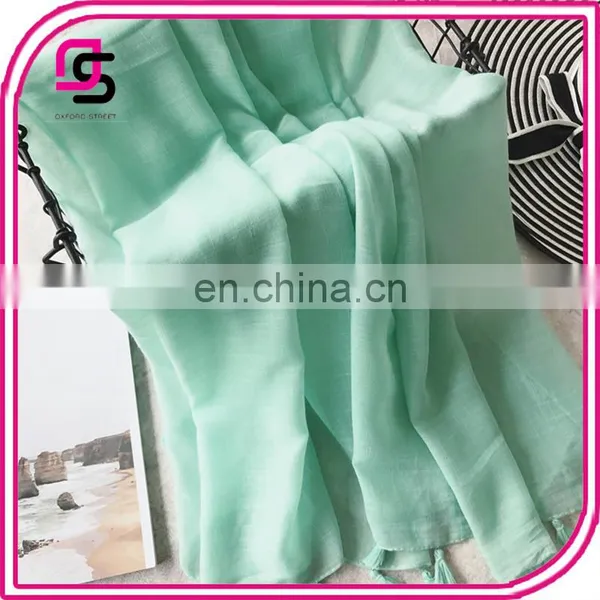 New Spring Spring Summer Female Dusty Color Scarf Beach Towel Tourism 100% Viscose Scarf With Tassel photo-5