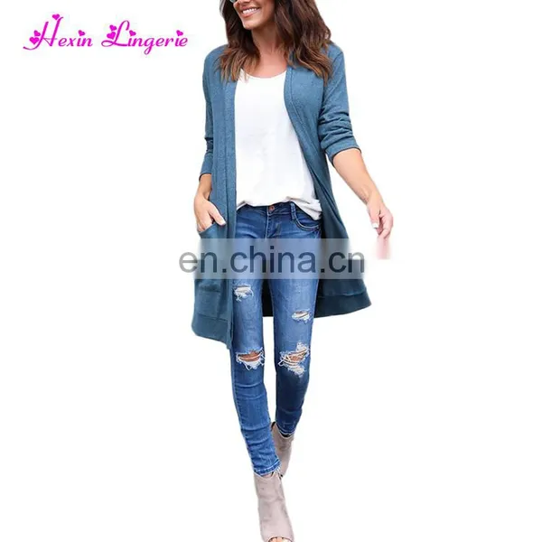 New Style Knit Open Front Cardigan Sweaters Long Coat Women Cardigan Ladies