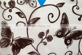 Plastic Button Design of Flocking Magnetic Door Screen For Home Decoration photo-5