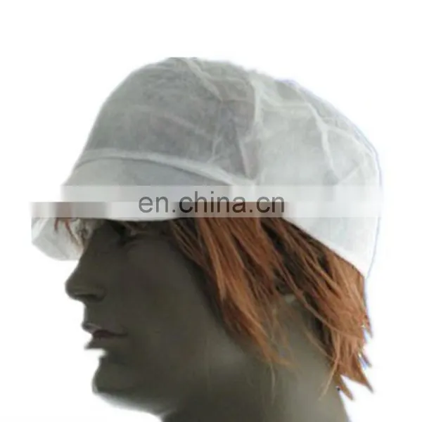 Non Woven Disposable PP Snood Cap With Peak and Hairnet photo-4