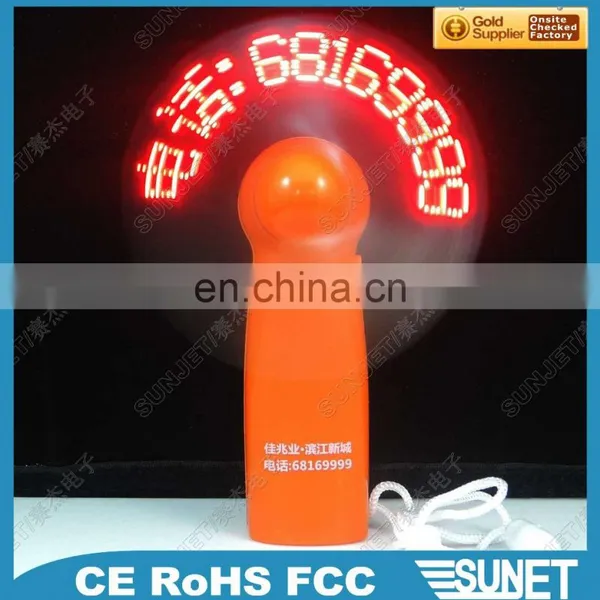 Custom Led Message 4'' Aaa Battery Led Mini Travel Fan photo-5
