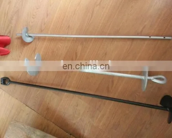 Ground Screw Pile Earth Pole Helix HDG Forging Screw Anchor photo-4