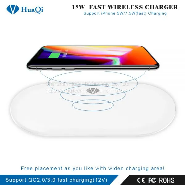 High Quality 15W Fast Qi Wireless Charger Charging Pad for IPhone/Samsung/LG/Nokia/Huawei/Xiaomi