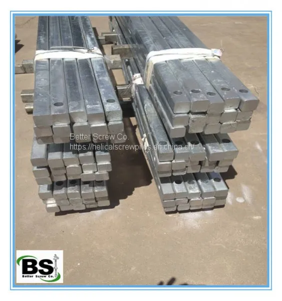 Galvanized 1 3/4 Inch Square Bar Helical Pile photo-2