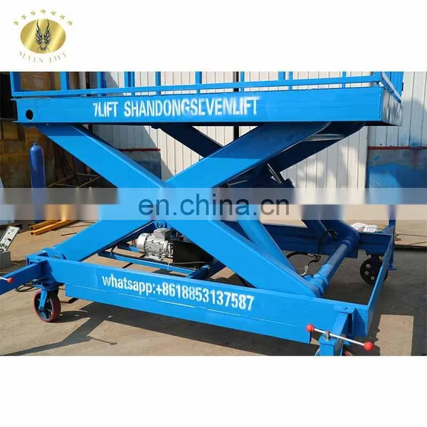 7LSJY Shandong SevenLift 1000KG 3m High Manual Electrical Power Hydraulic Scissor Heavy Duty Electric Hydraulic Lift Table photo-5