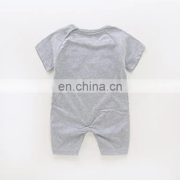 Newborn Baby Clothes Lovely Rabbit Printed Summer Cotton Short Sleeve Baby Boy Girl Romper photo-3