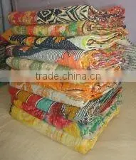 Wholesale LOT OF PIECES Handmade Jaipur Quilts Indian Vintage Kantha Quilts Reversible Kantha Bed Cover photo-2