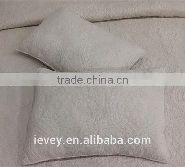 Good Quality Competitive Price Pure White 100% Cotton Reactive Printed Plain Style Sanding Quilted Patchwork Bedspread photo-2