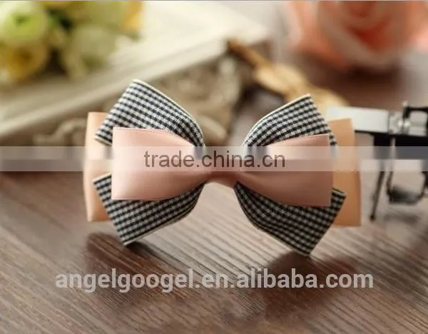 Fancy Plaid Lace Ribbon Bow Hair Accessories Hairpin Table Legs MY-IA0008 photo-4
