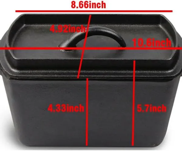 Cast Iron Bread Pan With Lid, Loaf Pans 2-Piece Set for Baking Homemade Meatloaf photo-4