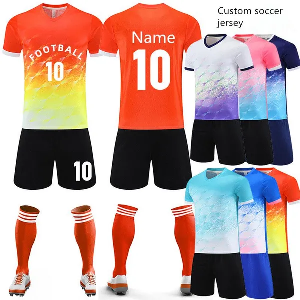 Wholesale Custom Survetement Football Kits Men Kids Soccer Jerseys Set Boys Women Football Training Uniforms Black Long Sleeve Futsal photo-2