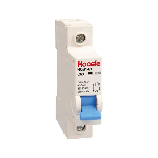 MCB SKD SP DP TP HQS1-63 C65 Miniature Circuit Breakers MCB Air Switch 6A 10A 32A 40A 63A
