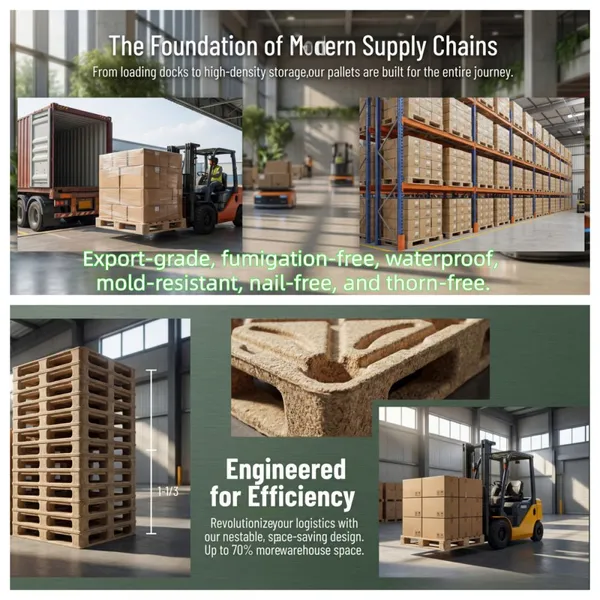 Eco-friendly, Recyclable Molded Wood Pallets — Compliant With European and American Standards — Hassle-Free Export photo-4