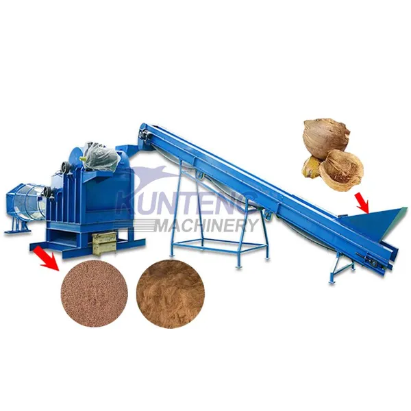 Automatic Coconuts Husk Extraction Machine Palm Fiber Extraction Production Line EPC